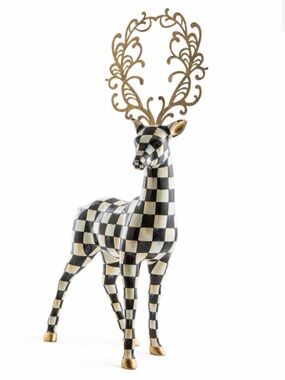 Mackenzie-Childs Glam Up Standing
Deer.  READ!  HAS 1 LEG REPAIR.